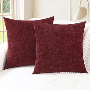 NWT - Decorative Couch Throw Pillow Covers 16 X 16 Inch Cozy Chenille
